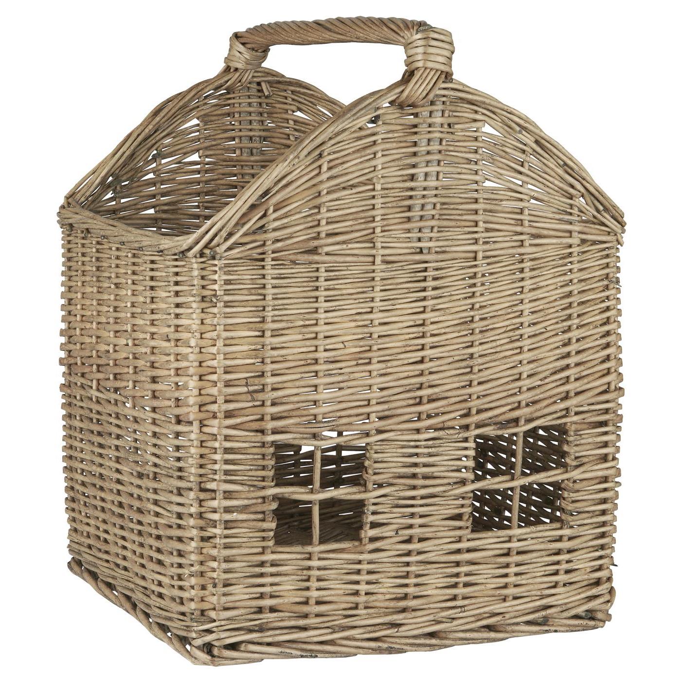 Slemcka Mansion Contemporary Natural Wicker Log basket (H)380mm (D)400mm