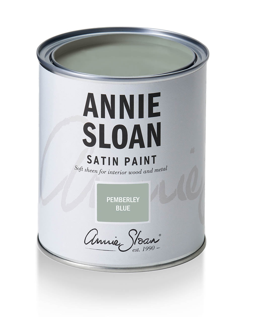Annie Sloan Pemberley Blue Satin Paint for sale at Source for the Goose, Devon