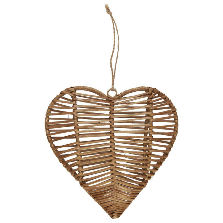 Hanging Rattan Heart