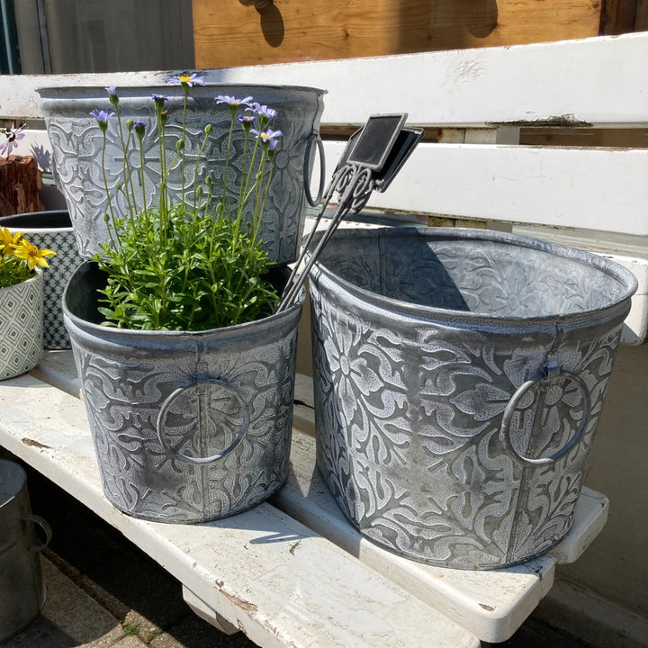 Oval Galvanised Metal Garden Planter, Source for the Goose, Devon