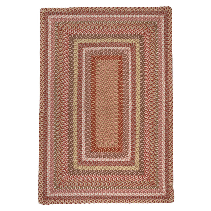 Coral Pink Rectangle Jute Braided Rug for sale at Source for the Goose, Devon