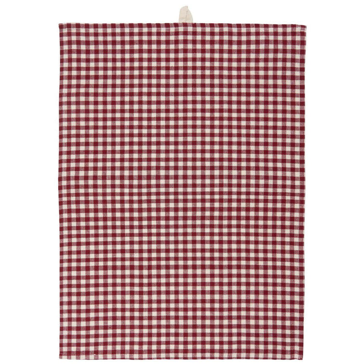 Red Check Tea Towel for sale at Source for the Goose, Devon