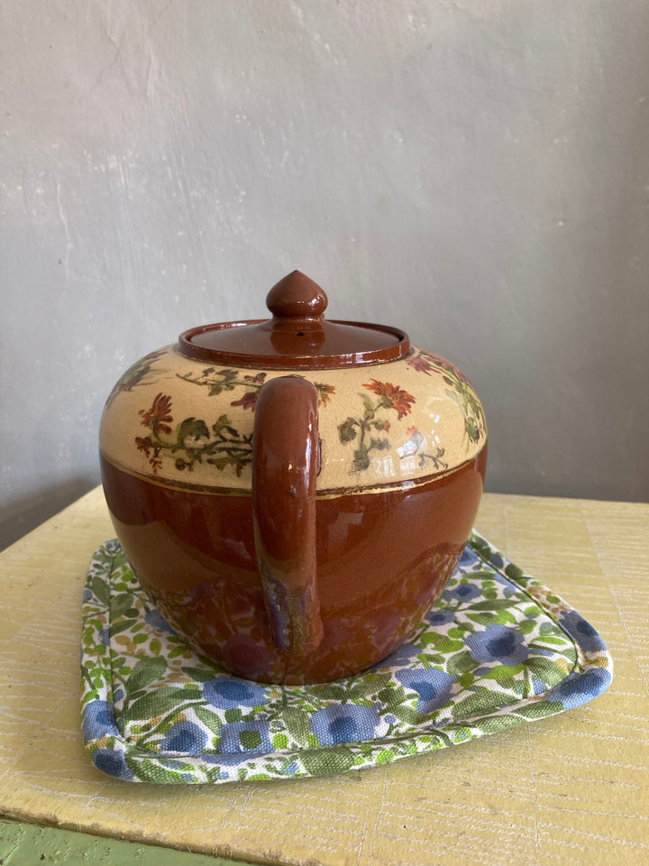 Ceramic Vintage Brown Betty Teapot