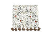 Festive Robin and Mistletoe Table Runner with tassels by Source for the Goose, Devon adds Christmas charm to your decor.