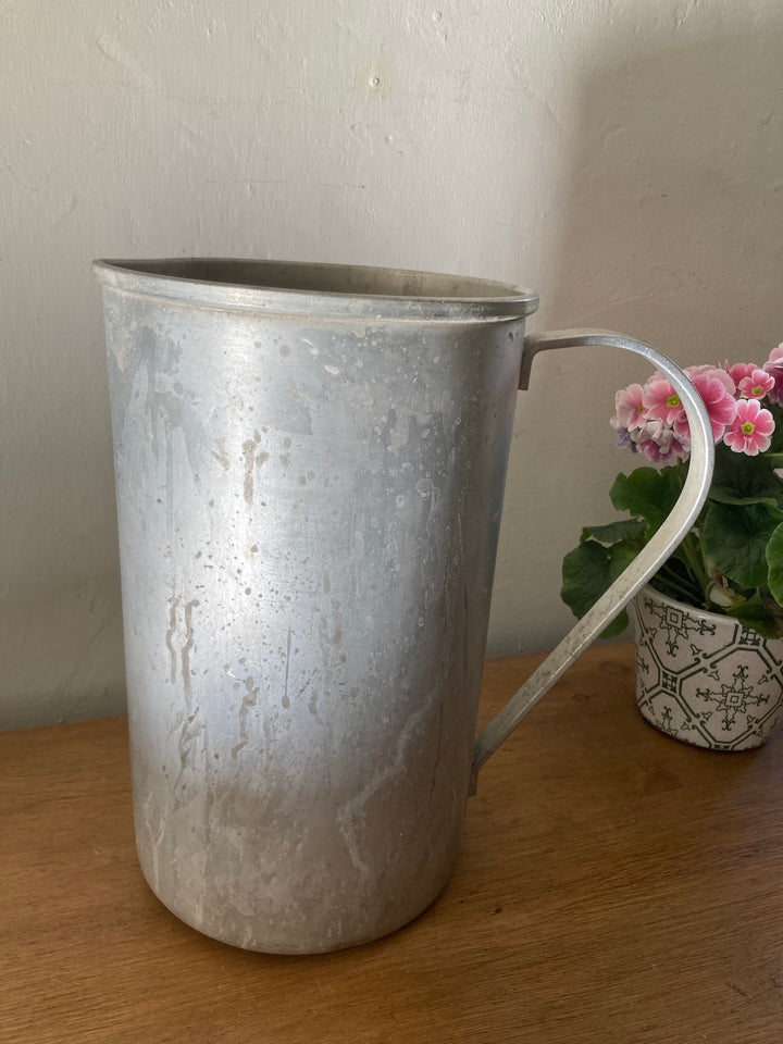 Vintage tall aluminium jug by Source for the Goose, perfect for flowers and adding charm to your kitchen décor.