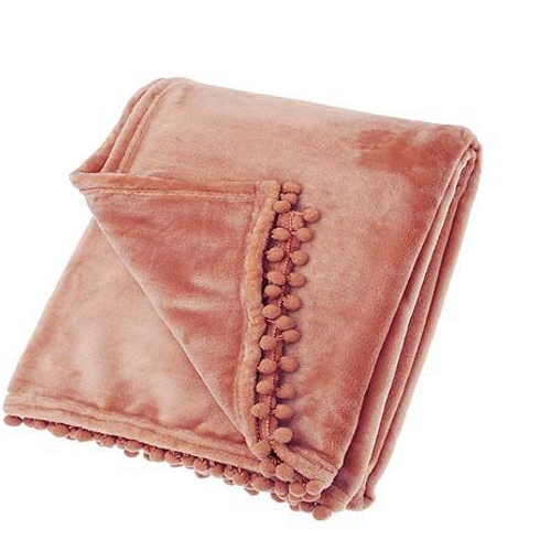 waltons Cashmere Touch Throw in Blush